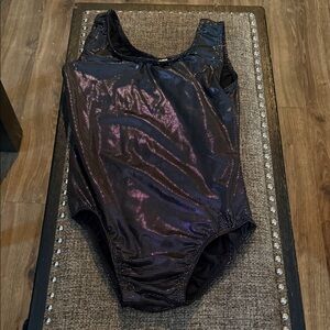 Shimmering Black Kids Leotard